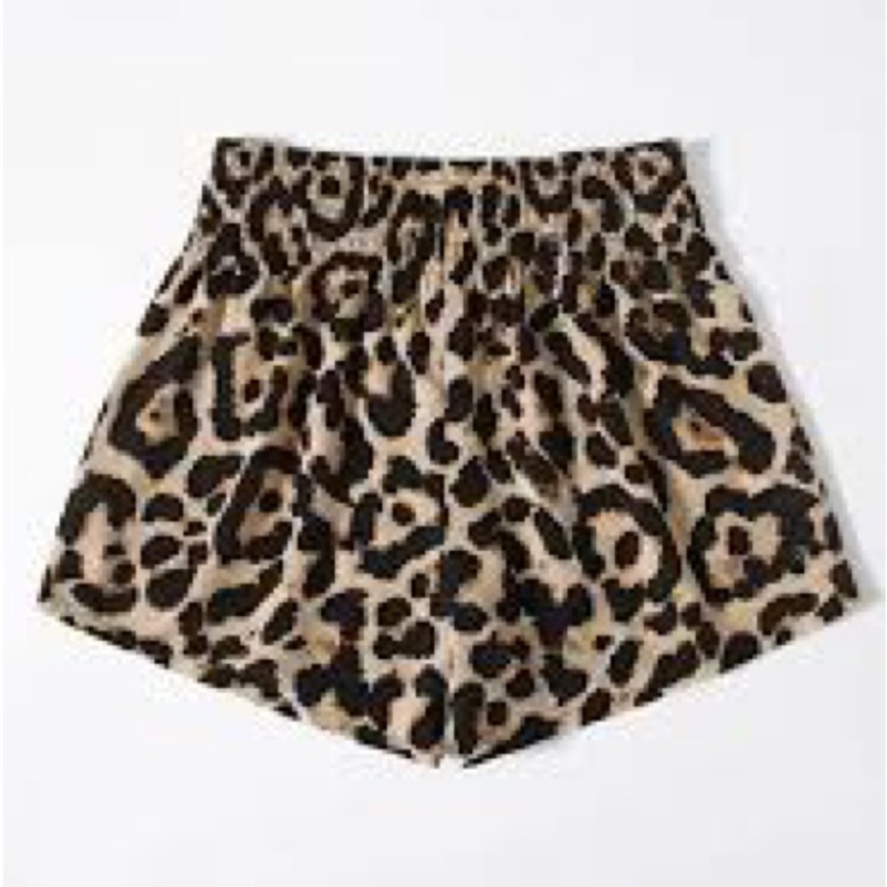 SHEIN Leopard Print Elastic Waist Shorts
